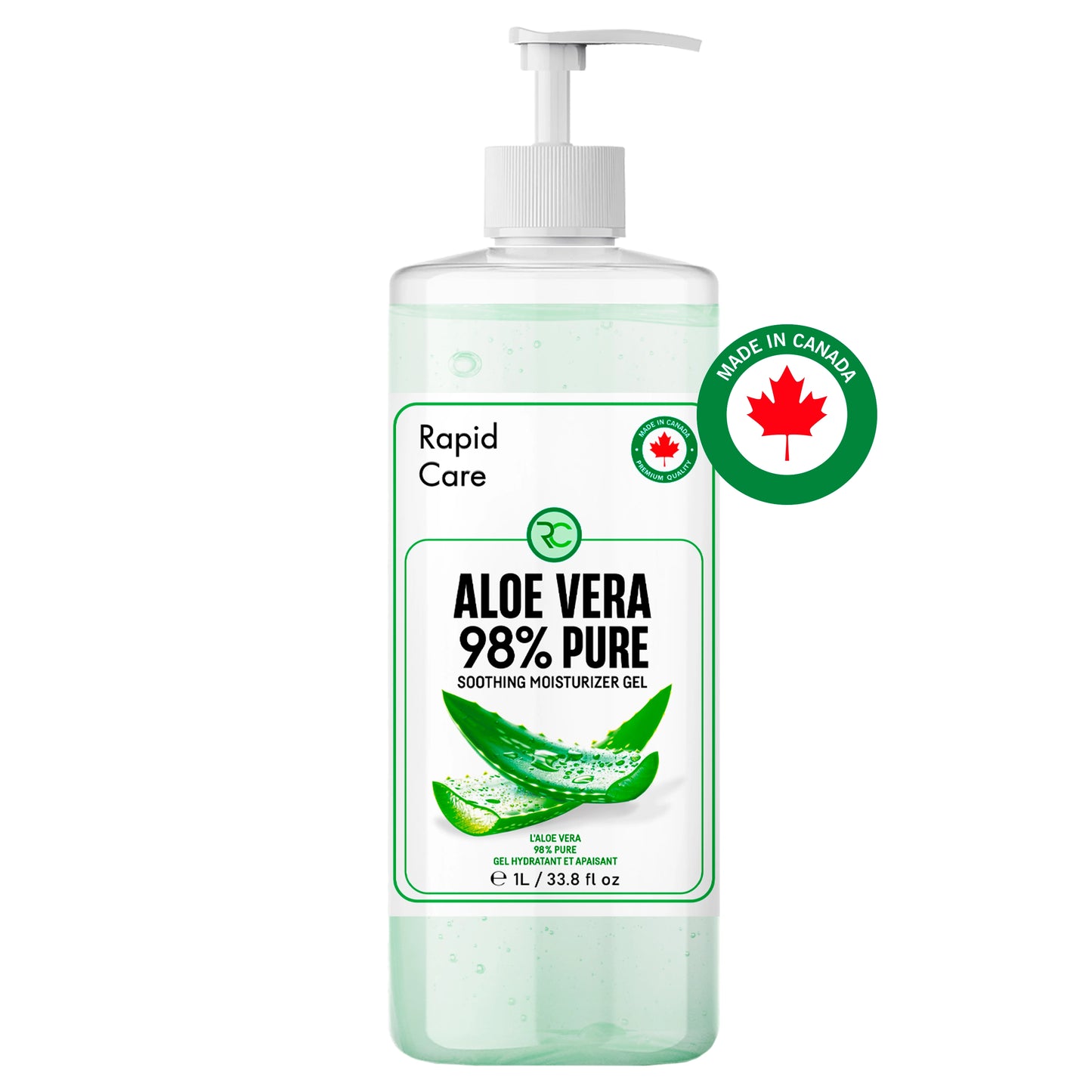 98% Pure Aloe Vera Gel with Pump Dispenser 1L