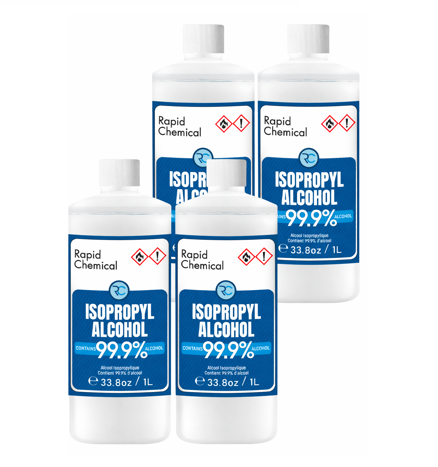 99.9% Isopropyl Alcohol 1L - 4 Pack