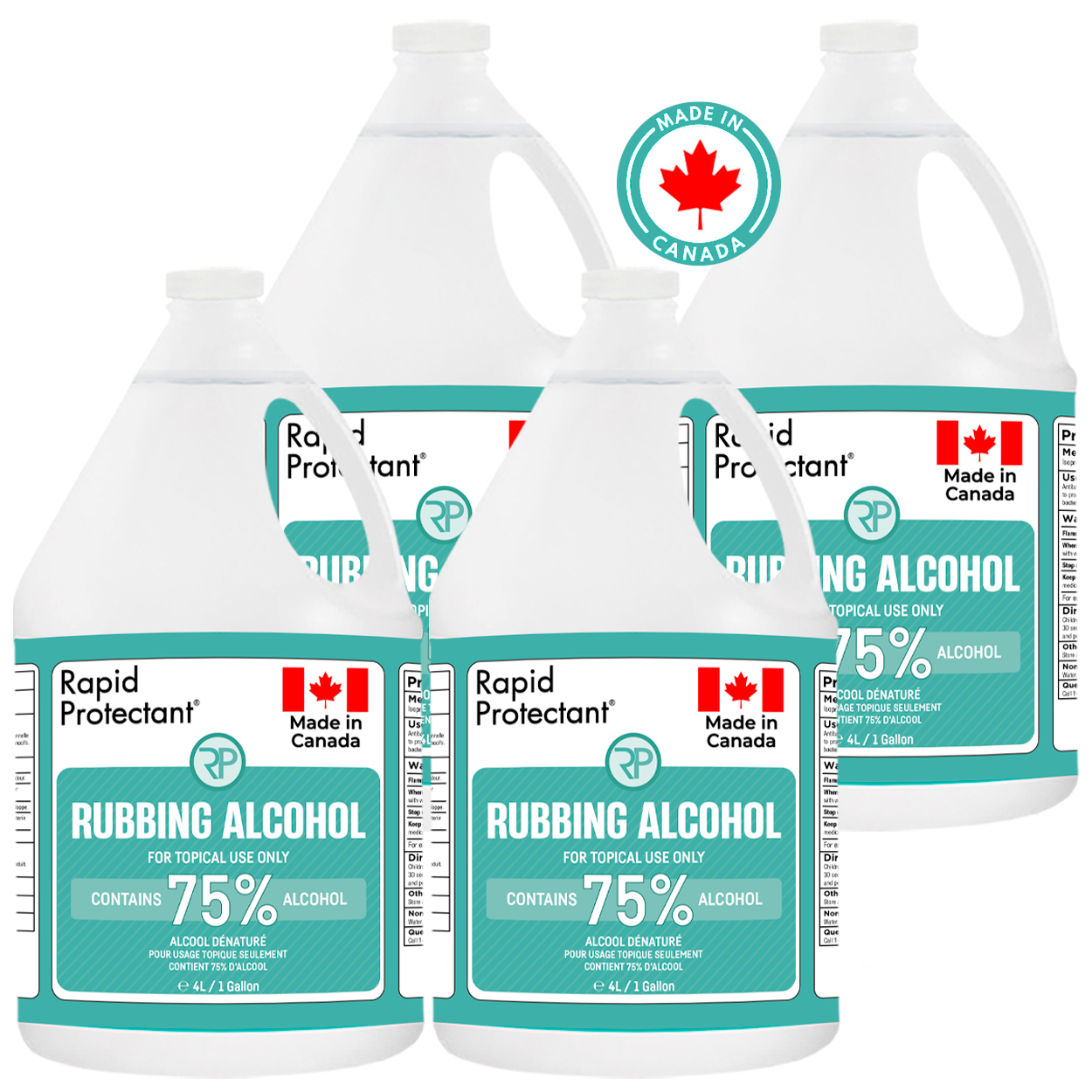 75% Isopropyl Alcohol 4L - 4 Pack