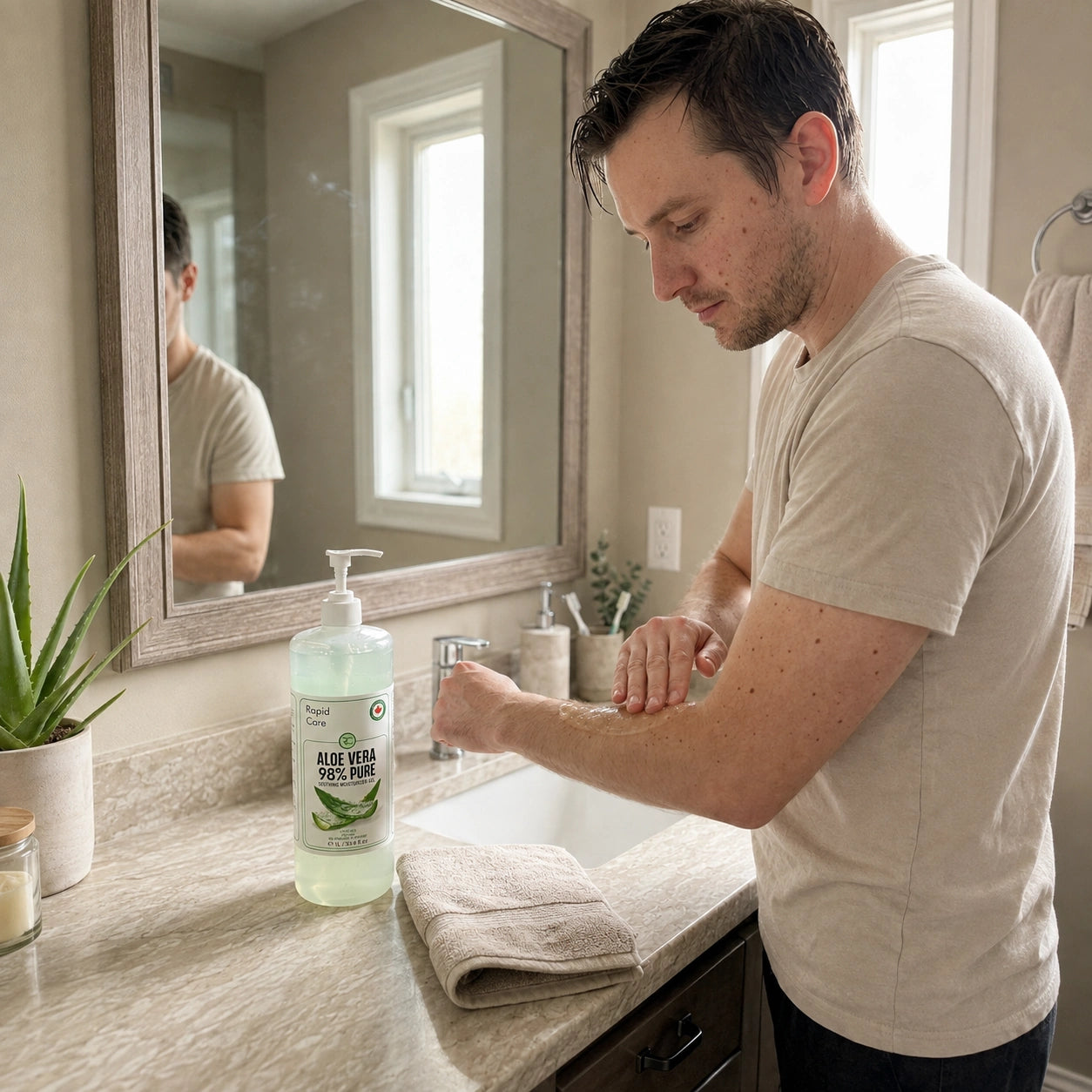 98% Pure Aloe Vera Gel with Pump Dispenser 1L