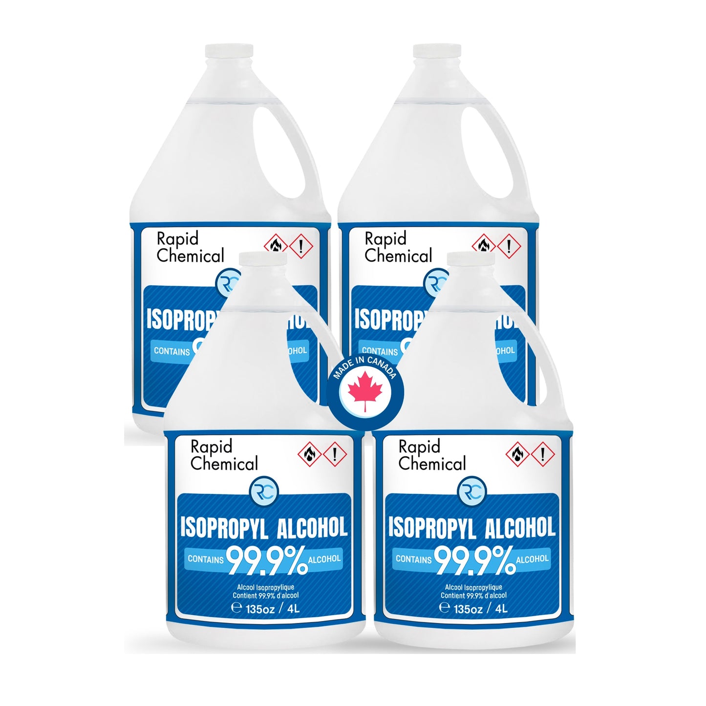 99.9% Isopropyl Alcohol 4L - 4 Pack