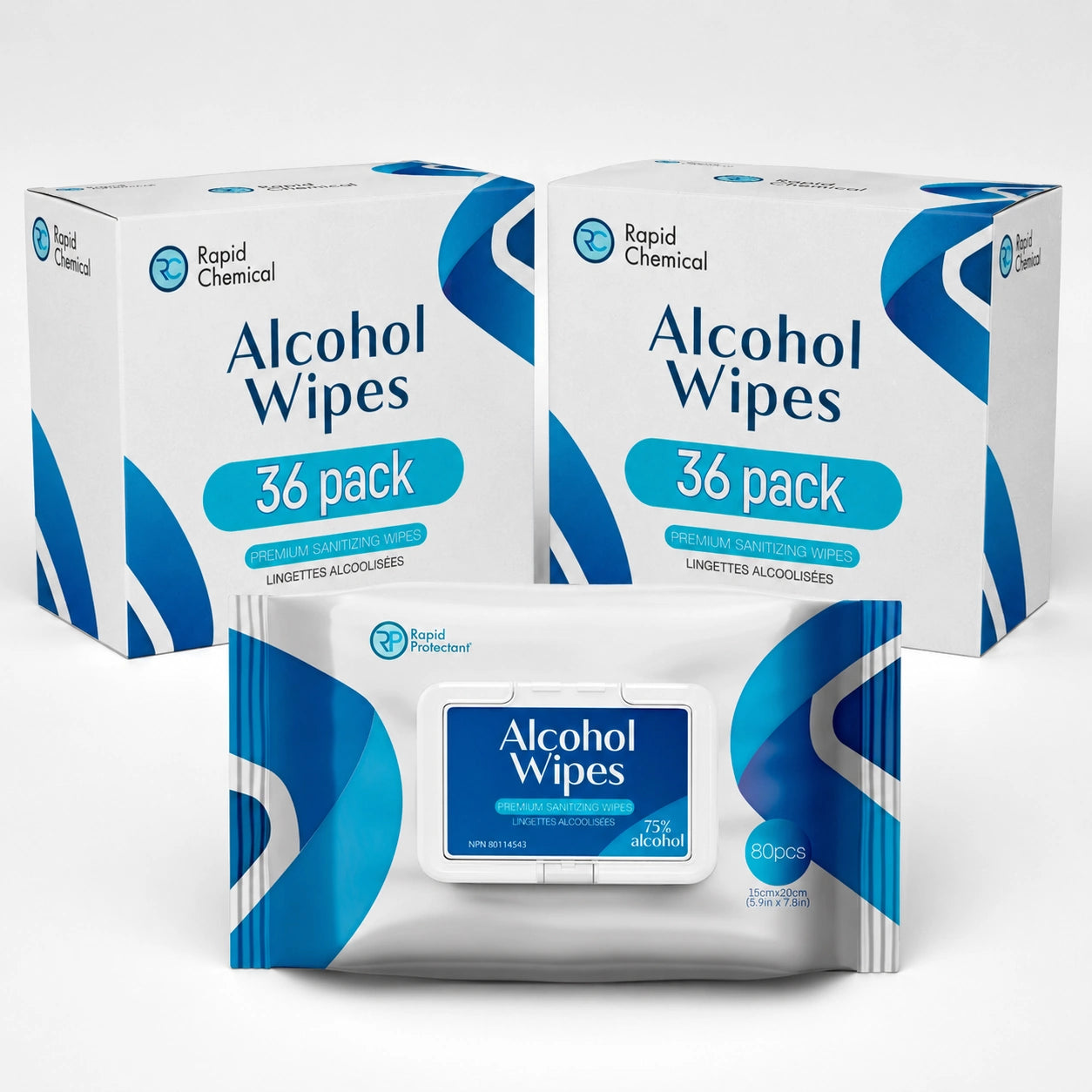 75% Alcohol Wipes - 72 Pack (2 Cases)