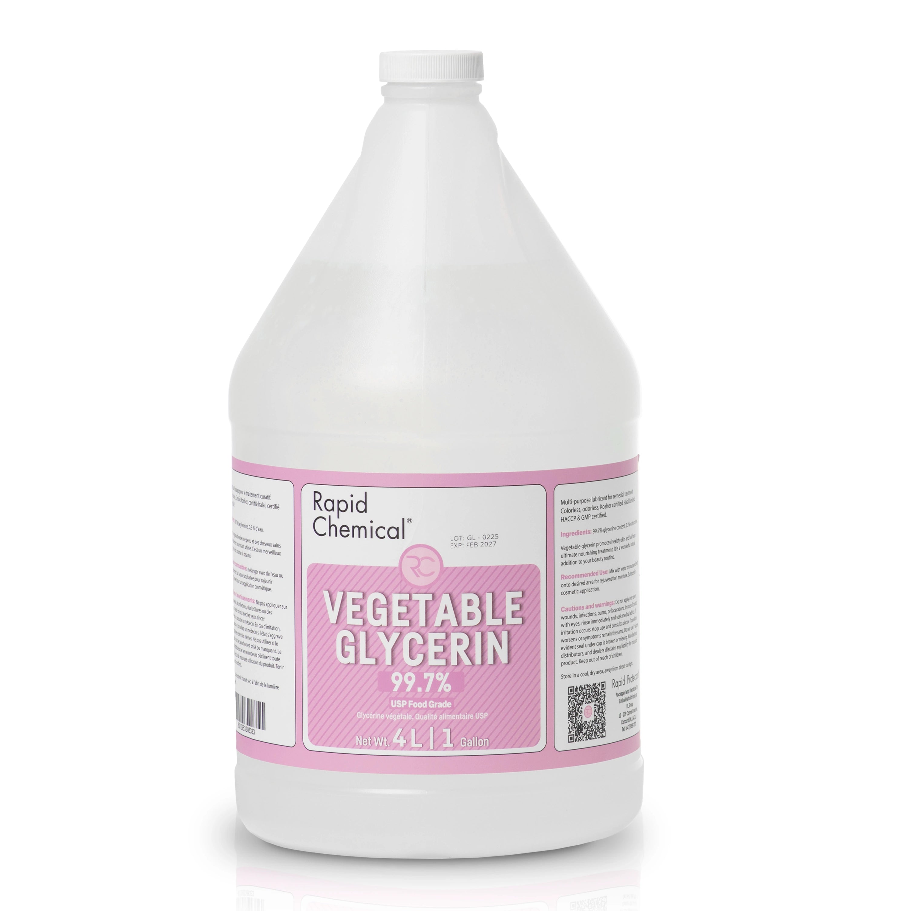 Rapid Protectant glycerine bottles for skincare, cosmetics, and moisturizing use.