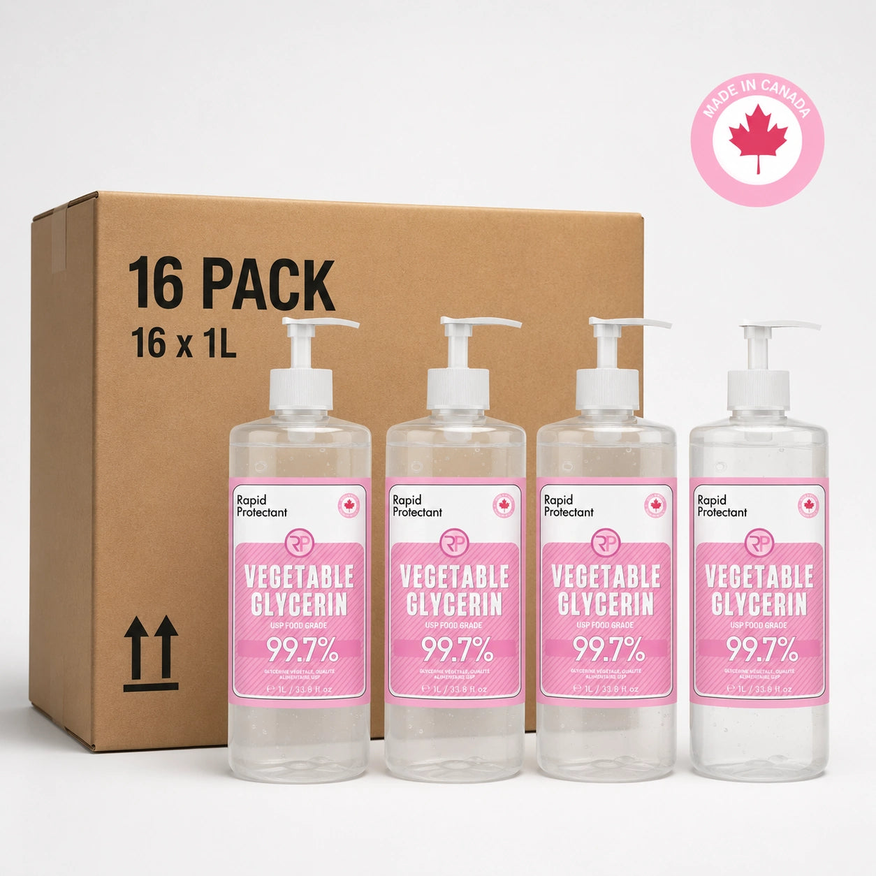 Vegetable Glycerin 1L - 16 Pack (1 Case)
