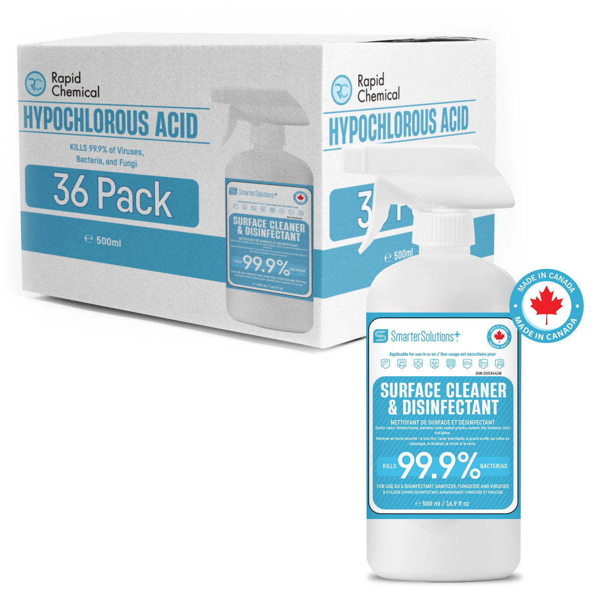Hypochlorous Acid Spray 500ml - 36 Pack (1 Case)
