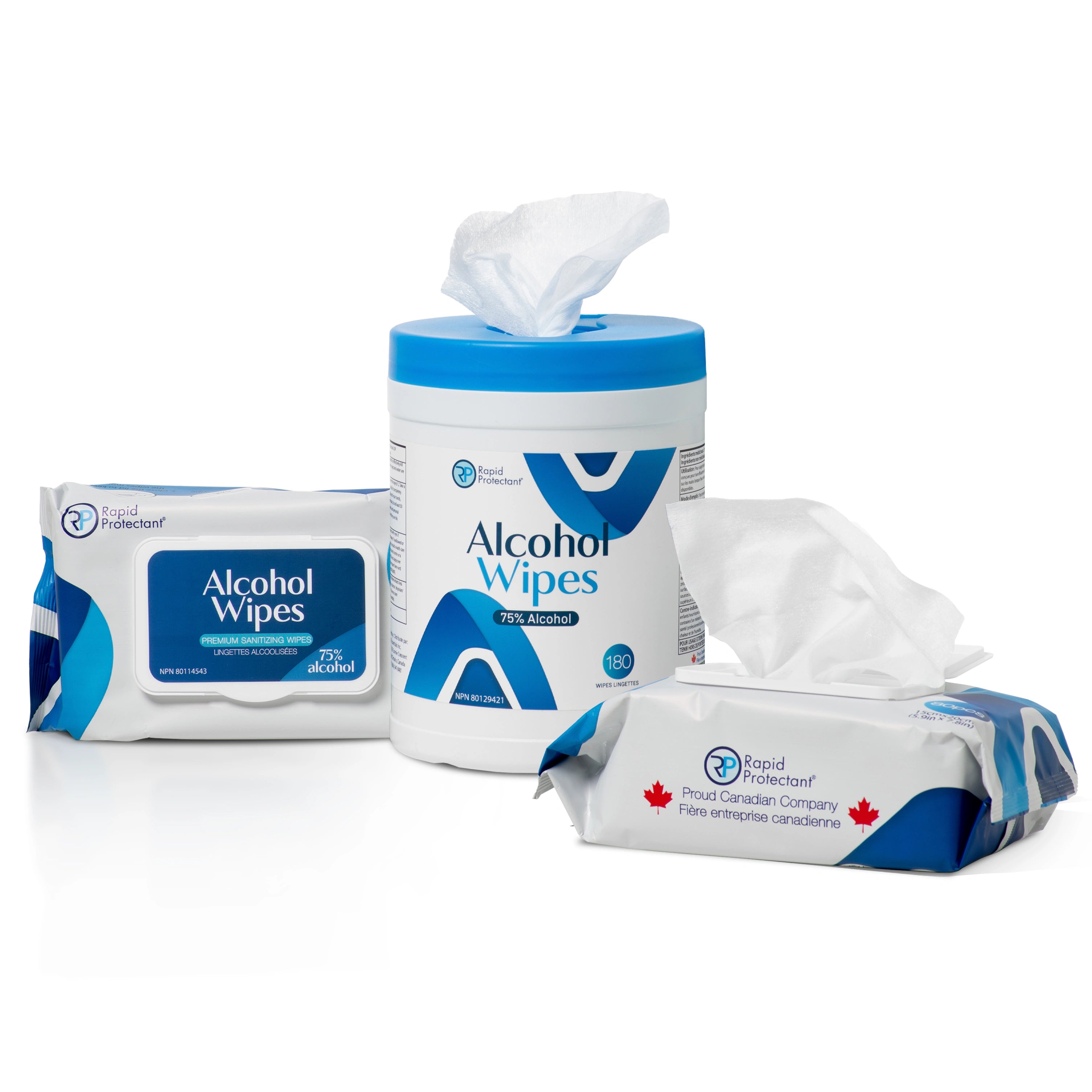 Rapid Protectant alcohol wipes for quick and convenient surface disinfection.