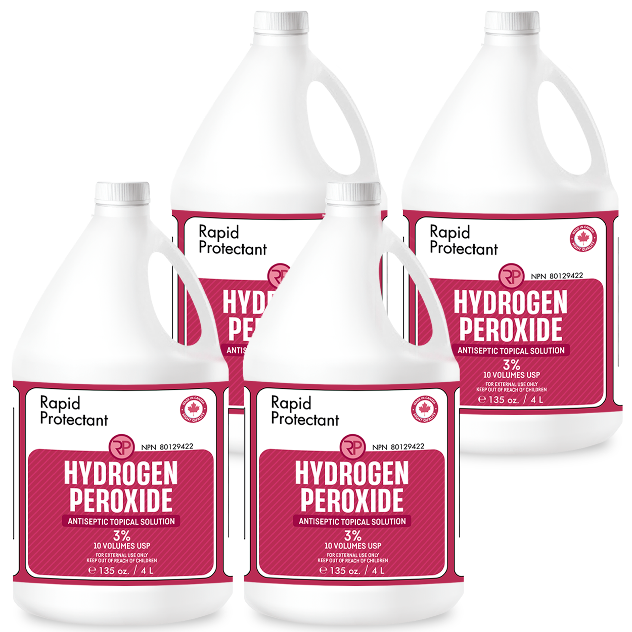 Hydrogen Peroxide 4L - 4 Pack