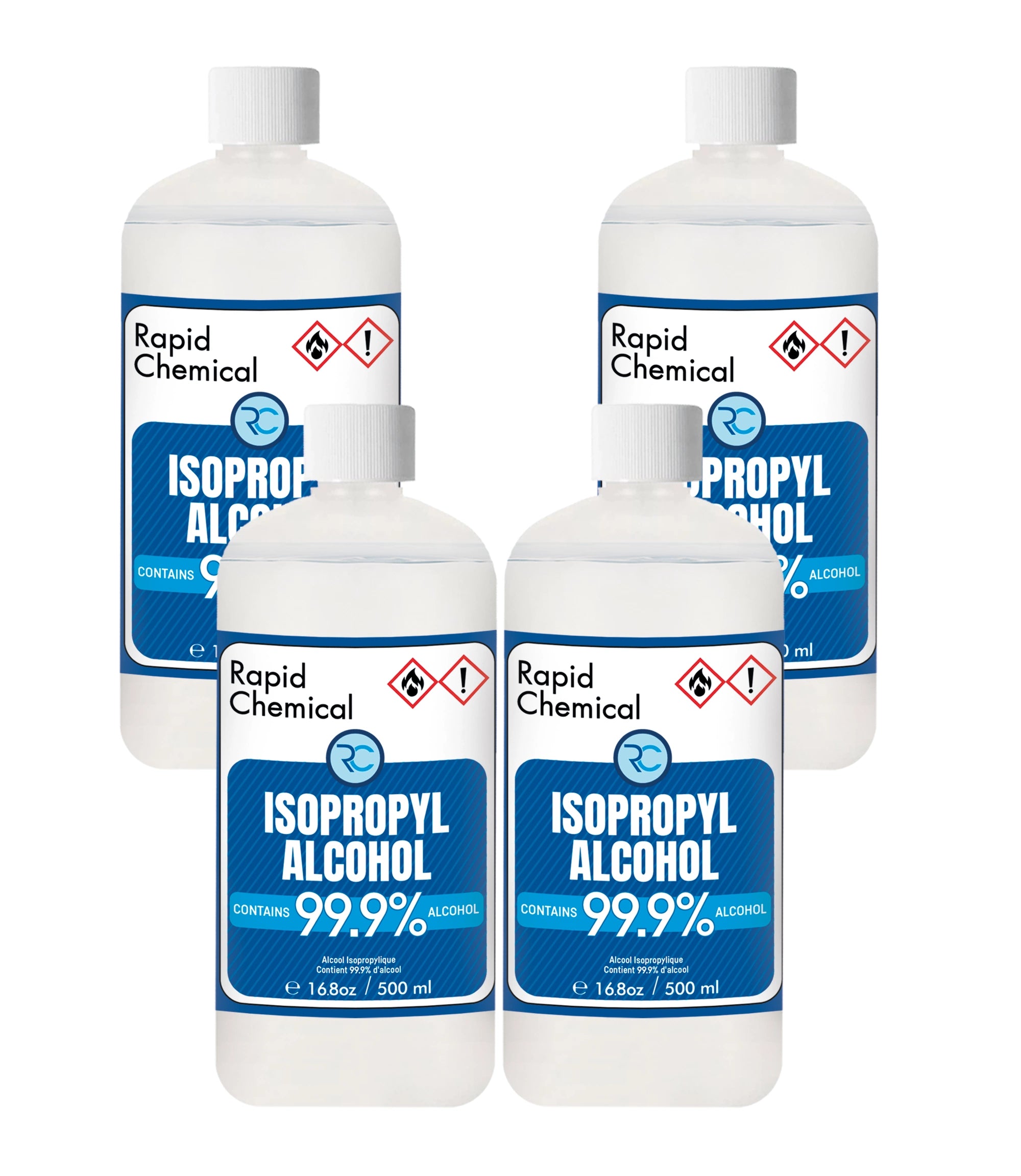 99.9% Isopropyl Alcohol 500ml - 4 Pack
